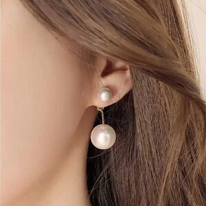 Pearl drop earrings #933